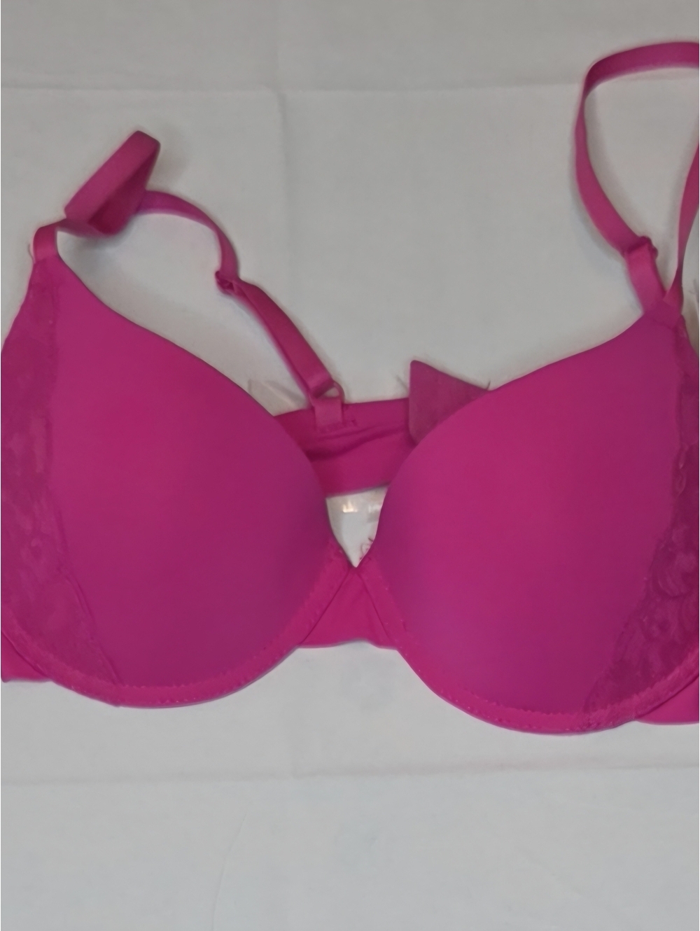 NWT Kali & Wins Hot Pink Lace Push-Up Underwire Bra 36B